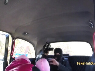 Crazy Hardcore Threesome In Taxi