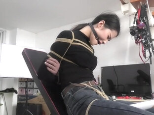 Asian Girl In Jeans And Bondage