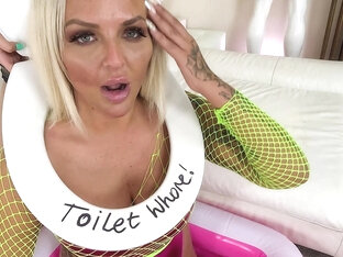 Louise Lee TOILET WHORE! PISS DRINKING ANAL QUEEN, rough PISS IN ASS for Grace Lowdie - EATS CUM FROM ASS SQUAT! ATM ATOGA - PissVids