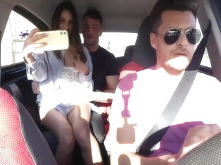 Sex On Uber, Blowjob In The Back Seat! Public Fucking! 12 Min With Baby Nicols And Andy Stone