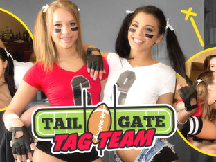 Tailgate Tag Team - FFFM Teen Foursome - SexLikeReal