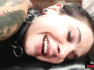 Tattooed anal dyke rimmed and fucked in gaping asshole