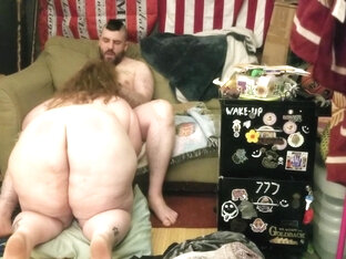 Vanilla Couch Sex . Chubby Couple
