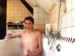 #111 [bw] -- Slave Boy Takes A Nice Bath While Pissing Himself