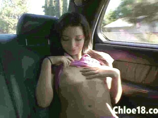 Chloe 18 Fingered In the Car In Public