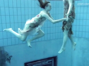 Anna Netrebko In Two Dressed Beauties Underwater And Lada Poleshuk