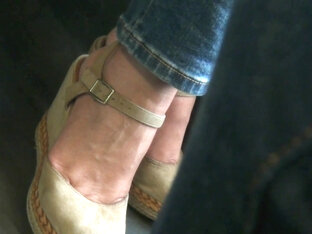 Gorgeous Mature Feet In Wedges Heels