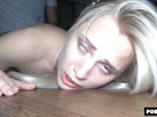 No Lube Anal Was A Bad Idea - 18 Yo Blonde Teen Can Hardly Take It (rough Painal)