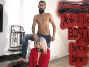 Annie & Jaxon BDSM Before Dinner - Amateur Bondage and Servitude Training Session