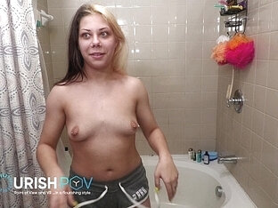 Amateur PAWG with a shower voyeur cam 2