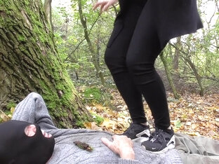 Trampling session in the wood, for the poor man by Femdom Austria